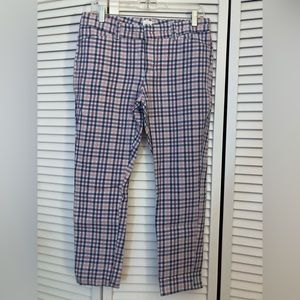 Gap Slim City crop plaid pants
